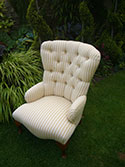 The Louise Button Back Chair - Bespoke furniture made in Brackley